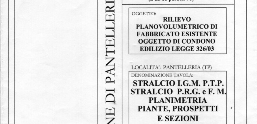 VILLA INDIPENDENTE Pantelleria-Punta Fram