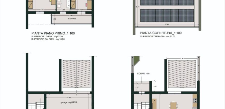 VILLA A SCHIERA NUOVA COSTRUZIONE Varcaturo – P.co Noce